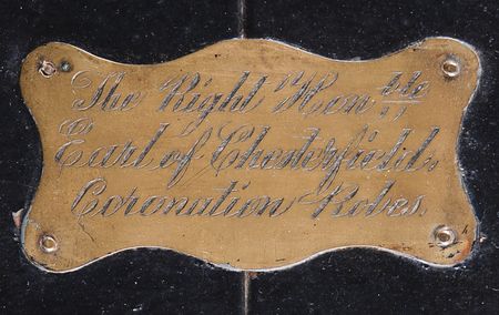 Lot #345 Earl of Chesterfield Attributed Ceremonial Robe with Original Engraved Storage Case - Image 5
