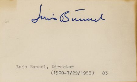 Lot #711 Luis Bunuel Signature