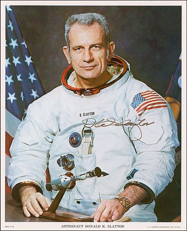 Lot #485 Deke Slayton Signed Photograph