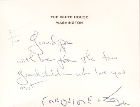 Lot #84 Jacqueline, Caroline, and John Kennedy,