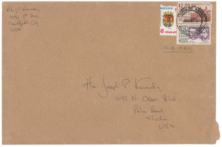 Lot #113 Jacqueline Kennedy Autograph Letter Signed to Joseph P. Kennedy, with Easter Drawings by Caroline and John Jr. - Image 3
