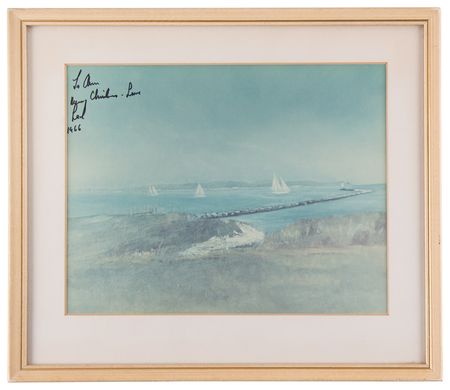 Lot #116 [John F. Kennedy] Original Life Preserver from the Kennedy Family Yacht ‘Marlin,’ Presented by JFK’s Siblings to Cousin Ann Gargan - Image 3