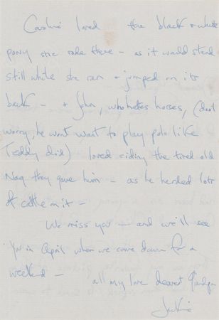 Lot #76 Jacqueline Kennedy Autograph Letter Signed to Joseph P. Kennedy on a Family Trip to Argentina: 