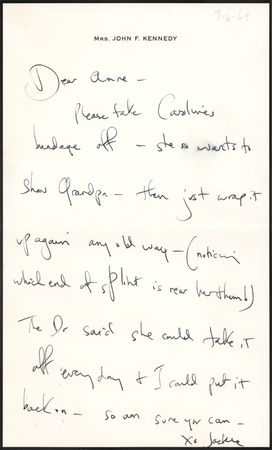 Lot #78 Jacqueline Kennedy Autograph Letter Signed