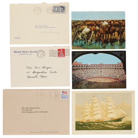 Lot #287 Ted Kennedy Original Oil Painting and (7) Signed Letters to His Cousin Ann Gargan - Image 4