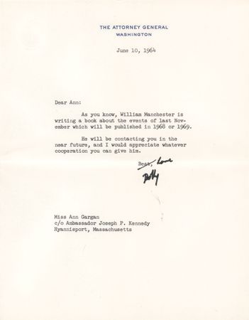 Lot #285 Robert F. Kennedy Typed Letter Signed to