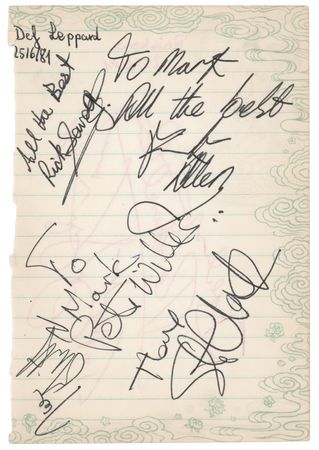 Lot #648 Def Leppard Signatures - Image 1