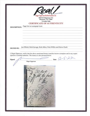 Lot #648 Def Leppard Signatures - Image 2