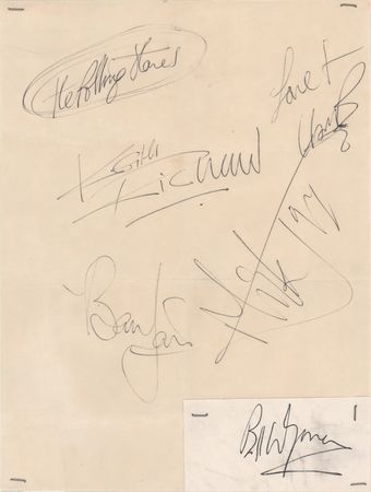 Lot #675 Rolling Stones Signatures - Image 1