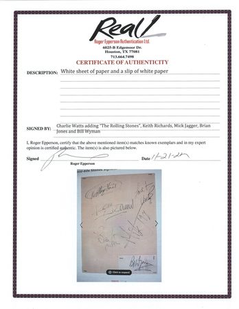 Lot #675 Rolling Stones Signatures - Image 2