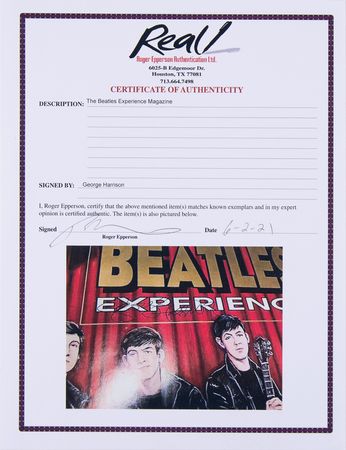 Lot #620 Beatles: George Harrison Signed Comic Book - The Beatles Experience - Image 2
