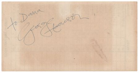 Lot #621 Beatles: George Harrison Signature