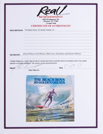 Lot #617 Beach Boys Signed Album - 20 Golden Greats - Image 2