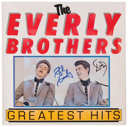 Lot #667 Everly Brothers Signed Album - Greatest Hits - Image 1
