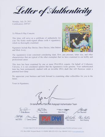 Lot #653 The Kinks Signed Album - Everybody's In Show Biz - Image 2