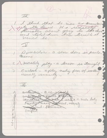 Lot #297 John F. Kennedy, Jr. Autograph Manuscript Signed - Middle School English Assignment on Faust (1974–75) - Image 2
