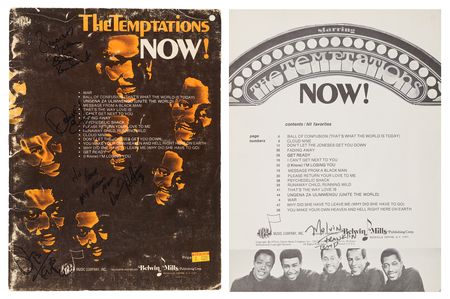 Lot #686 The Temptations Signed Sheet Music Book - Image 1