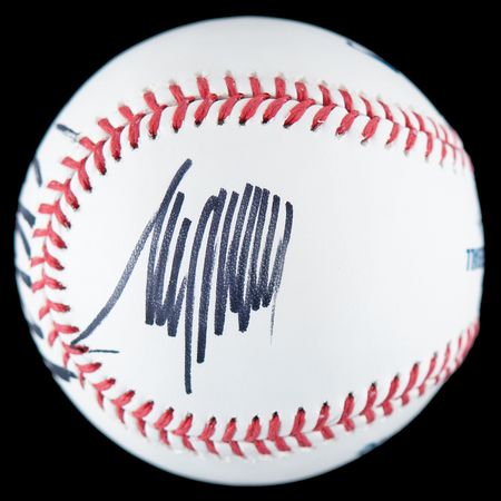 Lot #250 Donald, Melania, and Ivanka Trump Signed Baseball - Image 2