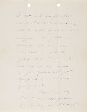 Lot #88 John F. Kennedy War-Dated Autograph Letter Signed to the Mother of PT-109 Crewman Harold Marney - “This letter is to offer my deepest sympathy to you for the loss of your son” - Image 2