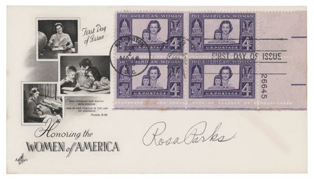 Lot #376 Rosa Parks Signed First Day Cover