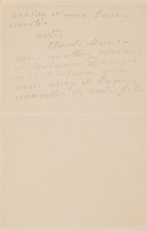 Lot #509 Claude Monet Autograph Letter Signed on a Glowing Article About His Art - “I am still asking myself if I really deserve such praise” - Image 2