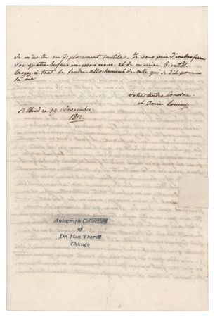 Lot #356 Marie Louise of Parma Autograph Letter Signed on Napoleon and the Battle of Maloyaroslavets (1812) - Image 3