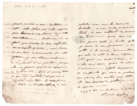Lot #343 Pauline Bonaparte Autograph Letter Signed on Her Reconciliation with Prince Camillo Borghese - Image 2