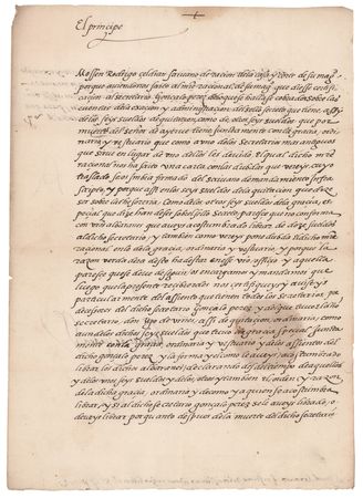 Lot #352 King Philip II Document Signed (1558)