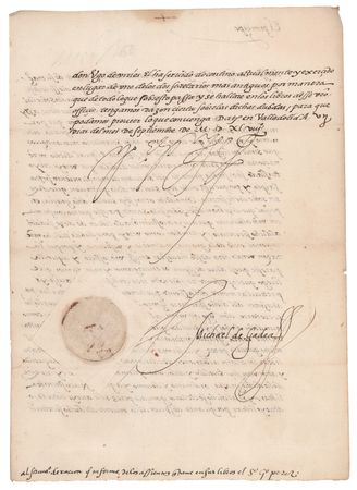 Lot #352 King Philip II Document Signed (1558) - Image 2