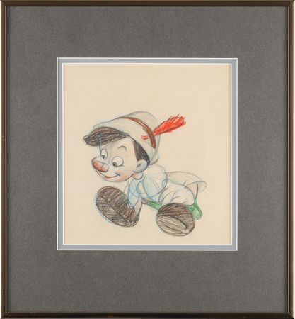 Lot #532 Pinocchio preproduction concept drawing from Pinocchio - From the Collection of the Walt Disney Studios Treasurer - Image 2
