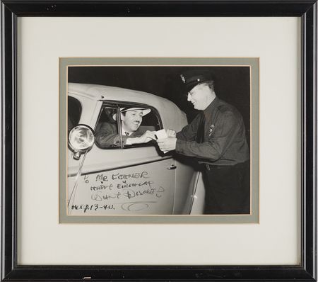 Lot #517 Walt Disney Signed Photograph Presented