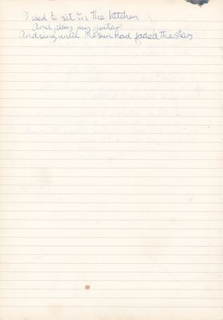 Lot #616 Badfinger: Pete Ham Original Handwritten Lyrics for 'Something to Hide' - Image 2