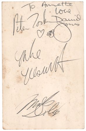 Lot #661 The Monkees Signatures - Image 1