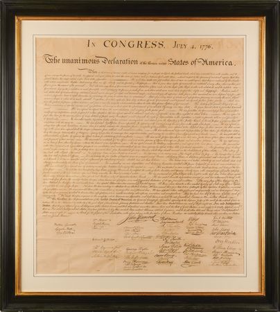 Lot #275 Declaration of Independence: Force Print
