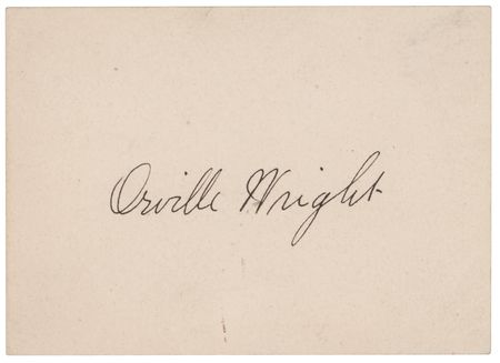 Lot #467 Orville Wright Signature