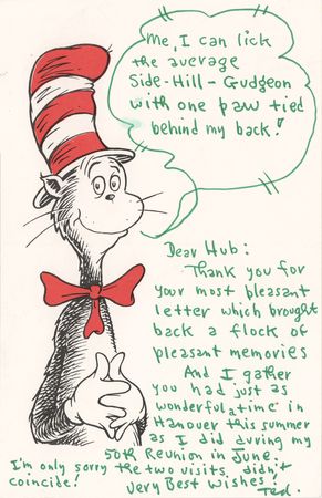 Lot #584 Dr. Seuss Autograph Letter Signed on His