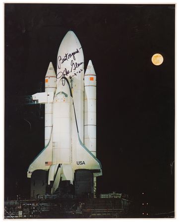 Lot #473 John Glenn Signed Oversized Photograph