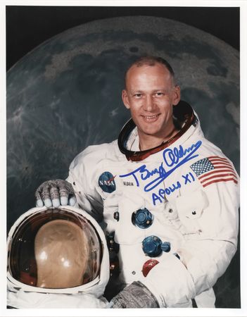 Lot #475 Buzz Aldrin Signed Photograph