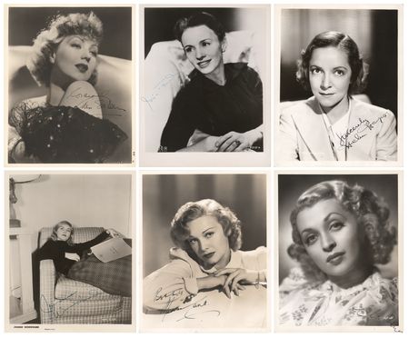 Lot #699 Actresses (6) Signed Photographs with