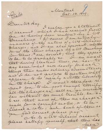 Lot #333 John Abbott Letter Signed on Election
