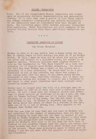 Lot #524 Walt Disney Studios: Story Department Reference Material Handbook (1939) - Image 2