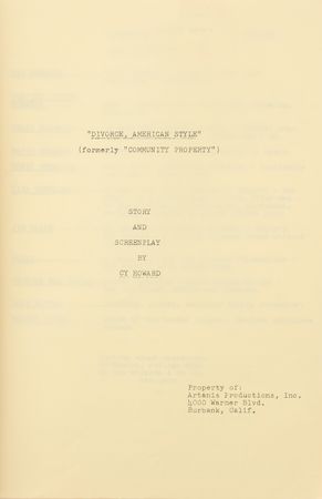 Lot #750 Marriage on the Rocks Original Estimating Script by Cy Howard - Image 3