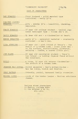 Lot #750 Marriage on the Rocks Original Estimating Script by Cy Howard - Image 4