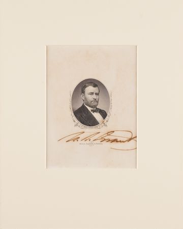 Lot #33 U. S. Grant Signed Engraving - Image 1