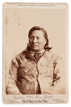 Lot #412 Rain in the Face Scarce Signed Cabinet