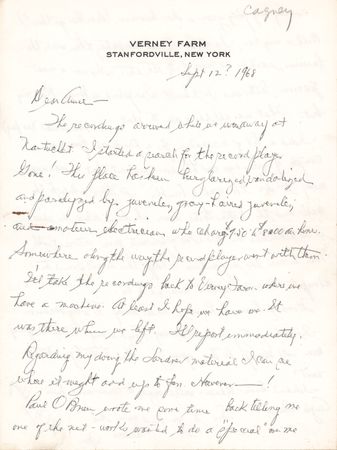 Lot #713 James Cagney Autograph Letter Signed