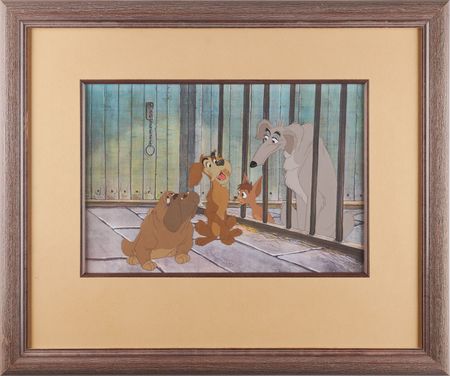 Lot #527 Pound Dogs (Bull, Toughy, Pedro, and Boris) production cels from Lady and the Tramp - Image 2
