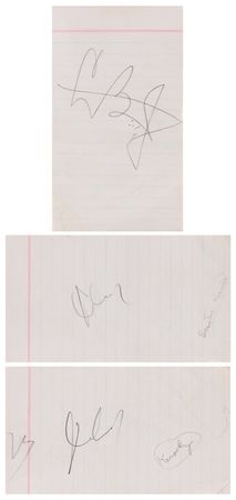 Lot #112 John F. Kennedy Twice-Signed and Lyndon B. Johnson Signed Notebook from the 1960 Kennedy-Johnson Rally in Des Moines - Image 1