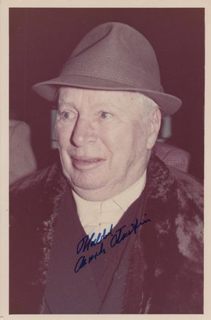 Lot #716 Charlie Chaplin Signed Candid Photograph