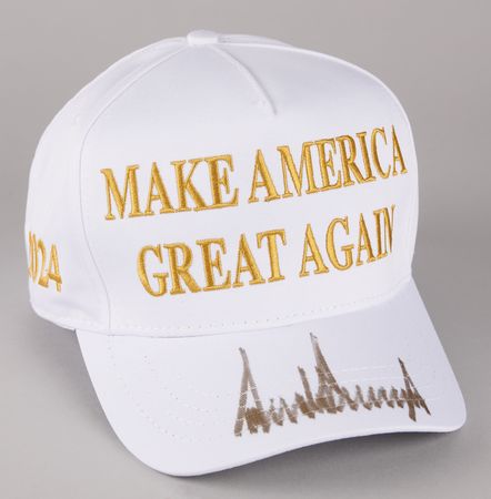 Lot #244 Donald Trump Signed Baseball Cap - Make America Great Again - Image 1